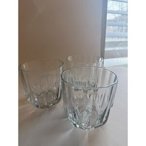 Set 3 Vintage PASABAHCE Old Fashioned Topaz Glasses Cocktail Whiskey Low Ball